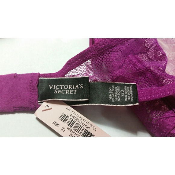 New VS Bra Size 32D Purple Unlined $22 - Picture 3 of 6